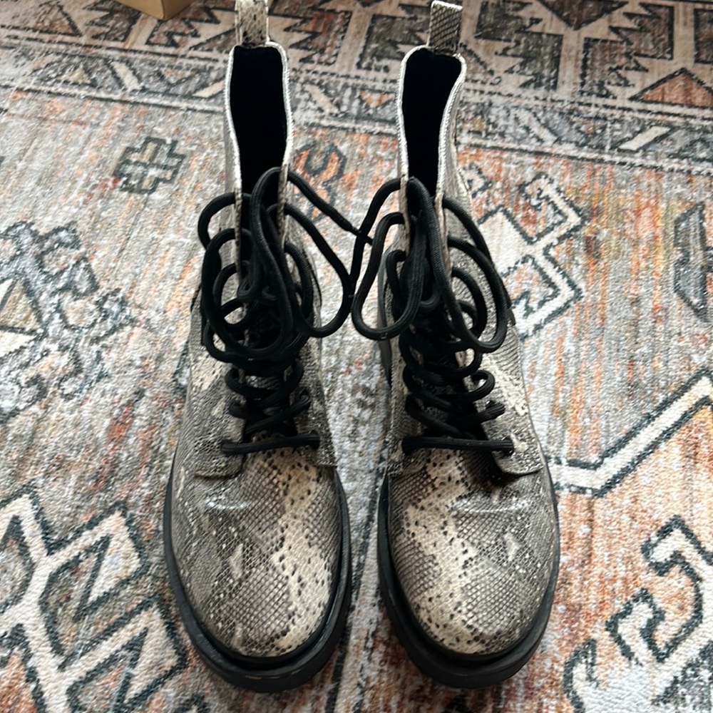 American Eagle Combat Boots (snakeskin)